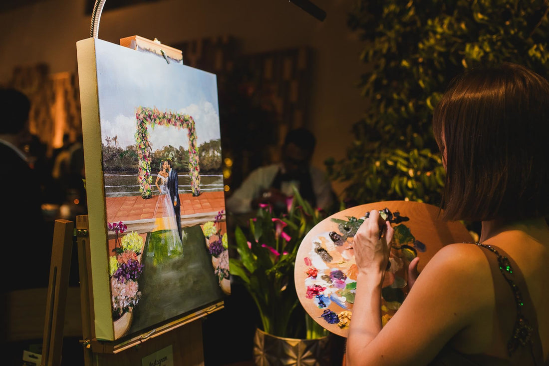 A Arte de Eternizar Momentos: Pintura ao Vivo em Casamentos com Marina Marques