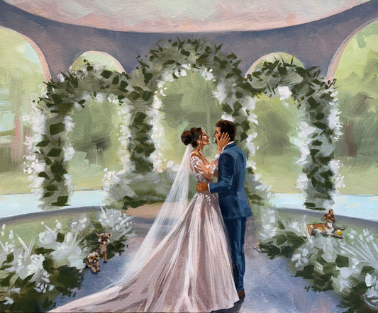 pintura casamento dos noivos