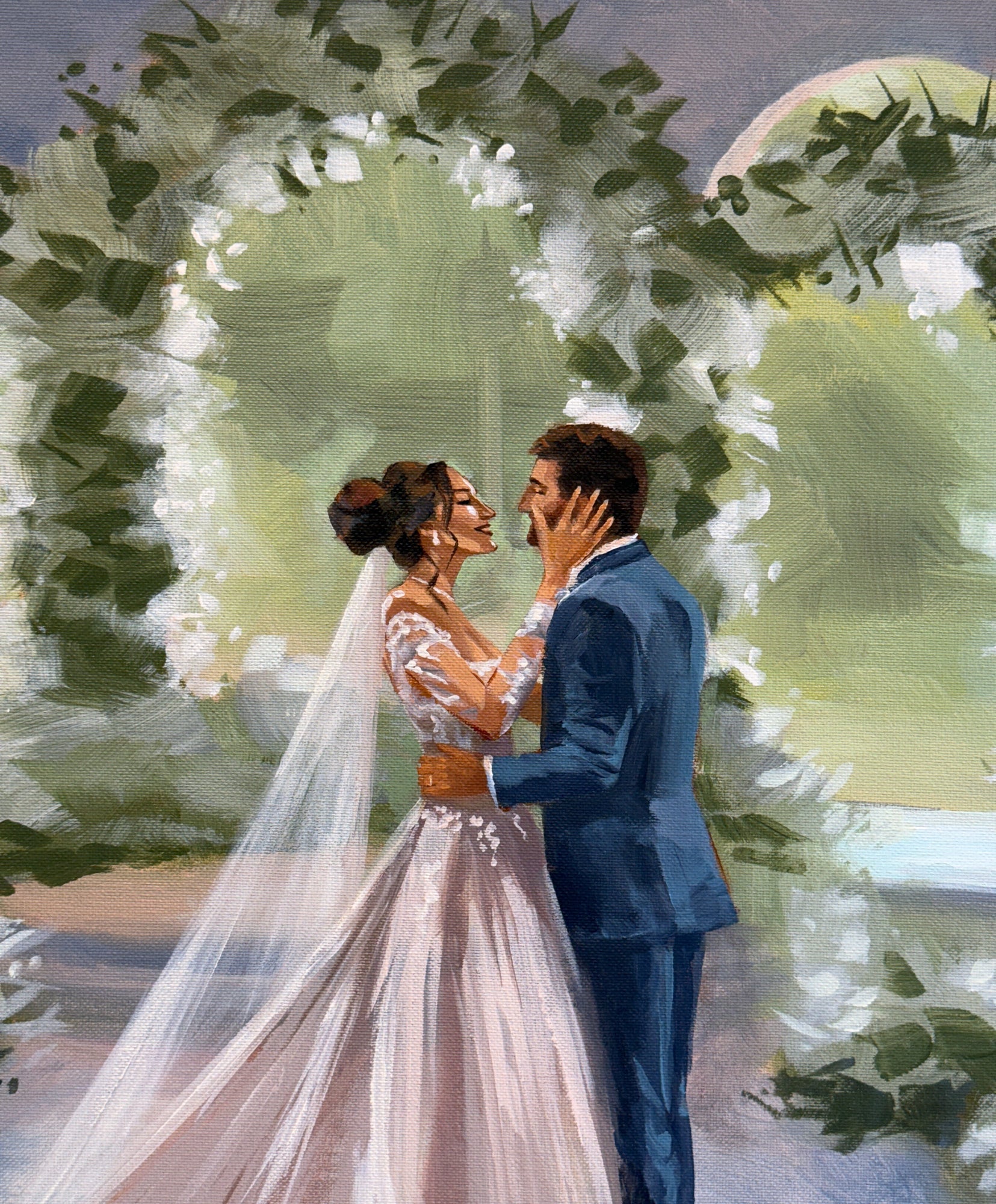 pintura casamento dos noivos