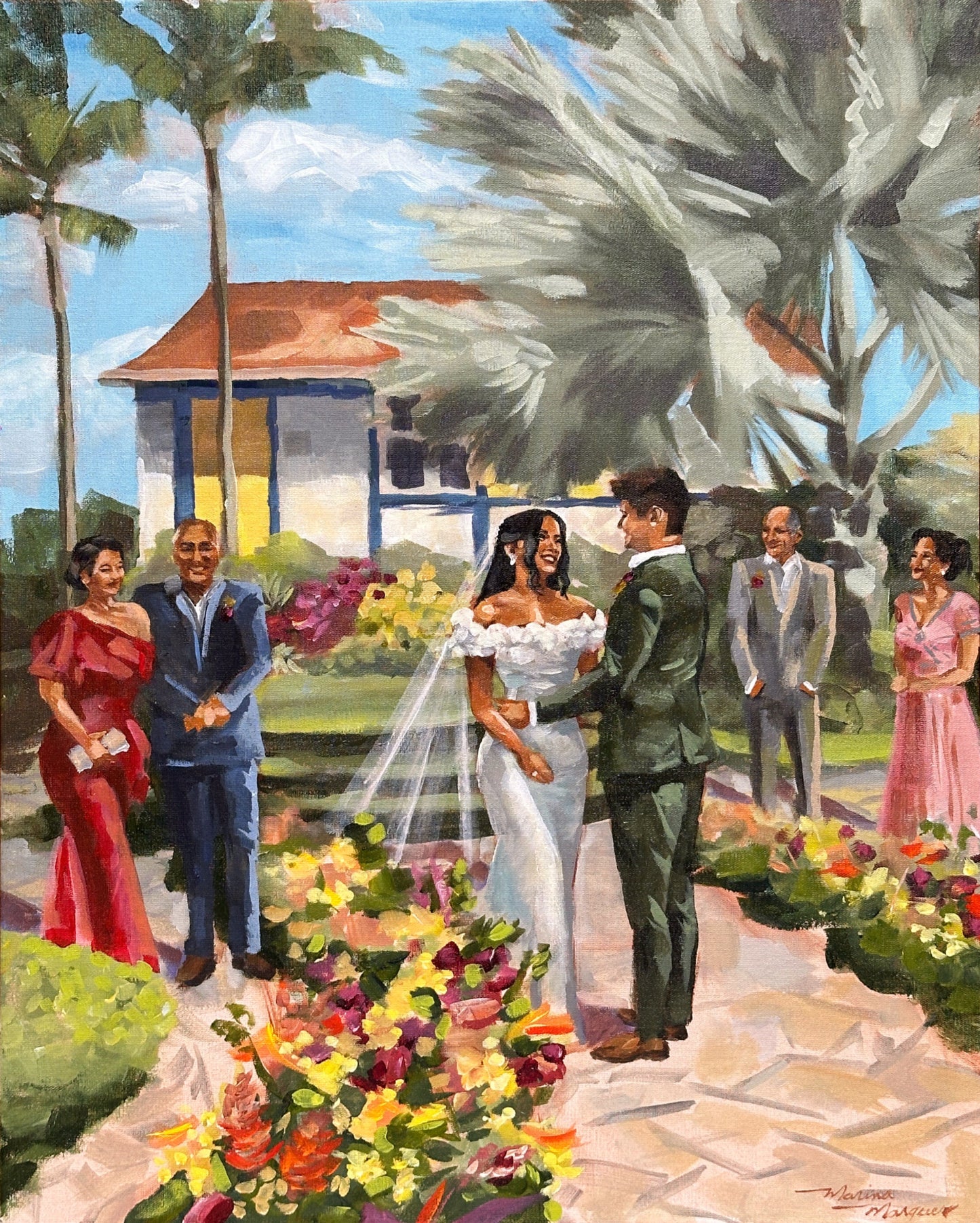 pintura em casamento