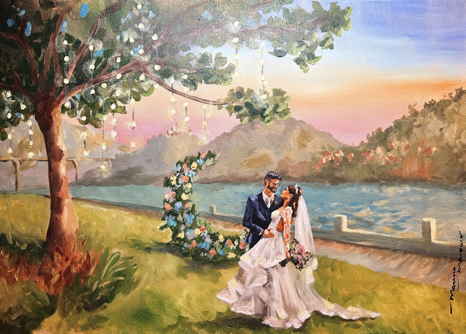 pintura ao vivo em casamento no espirito santo